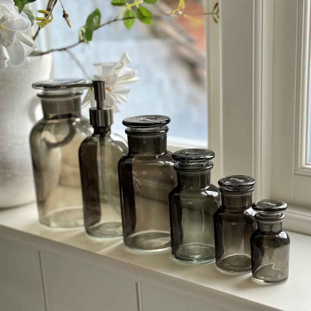 French Apothecary Glassware Sage Coal - Image 4