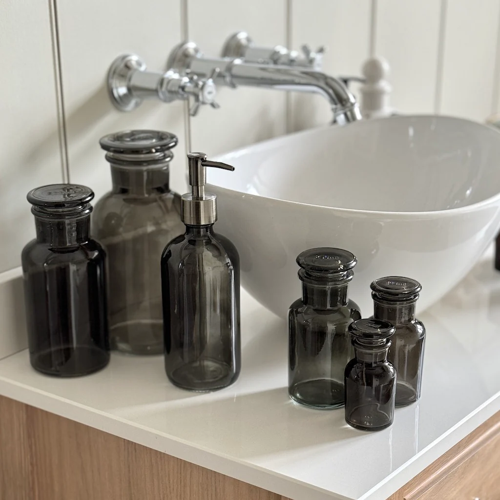 French Apothecary Glassware Sage Coal - Image 5