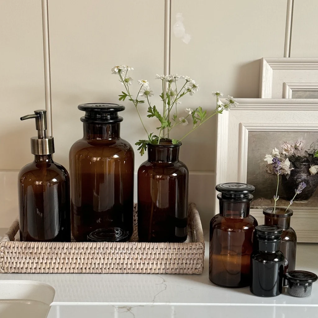 French Apothecary Glassware Traditional Chemists Brown - Image 2