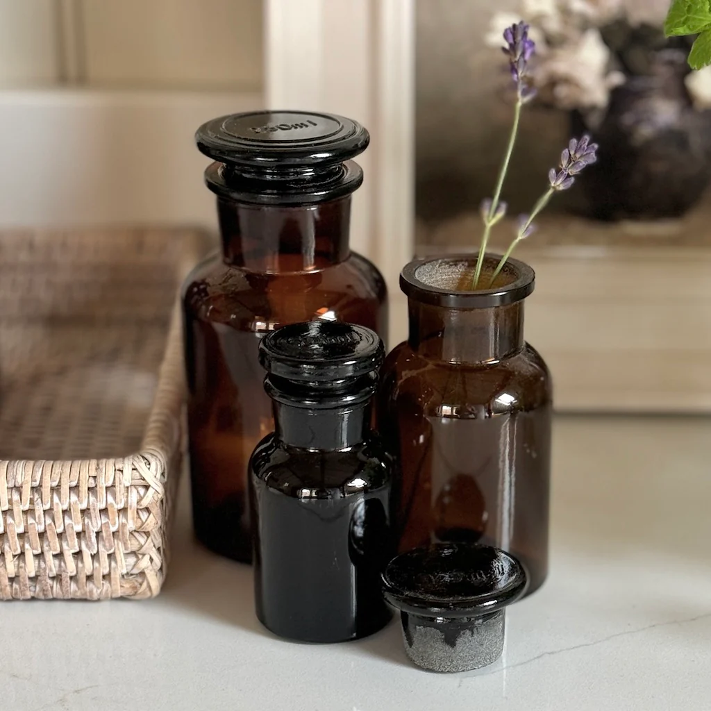 French Apothecary Glassware Traditional Chemists Brown - Image 6