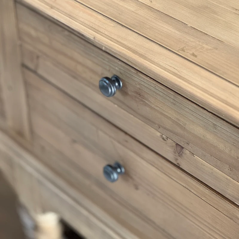 French Country Style 8 Drawer Console Table - Image 6