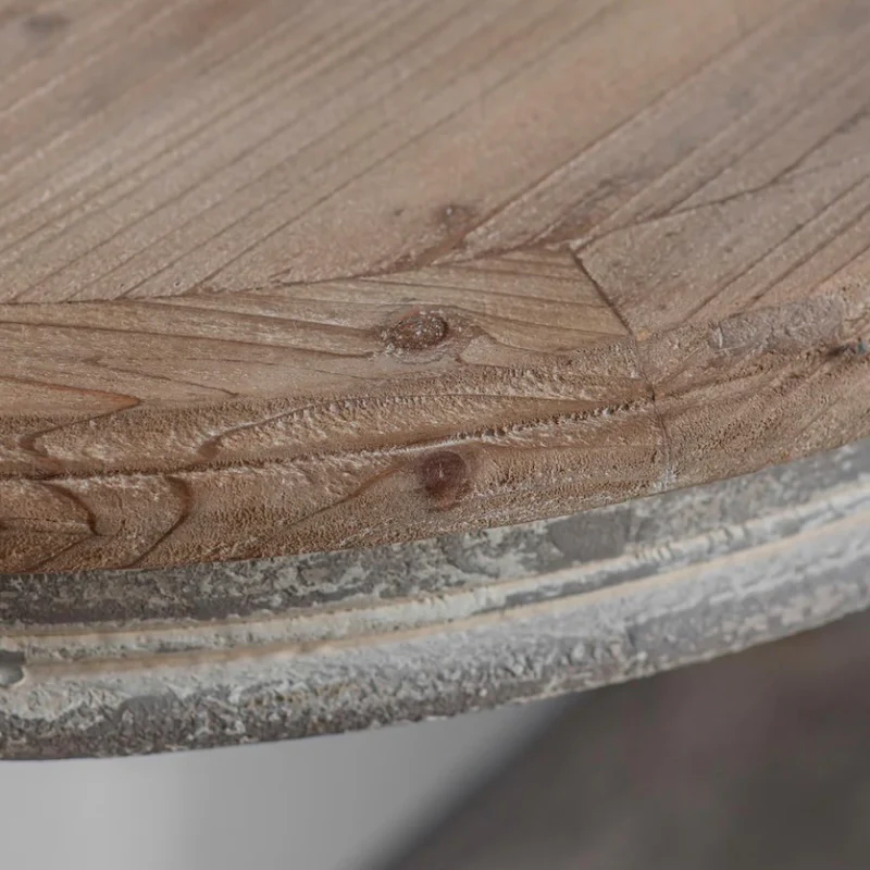 French Inspired Worn Demi-Lune Console Table - Image 2