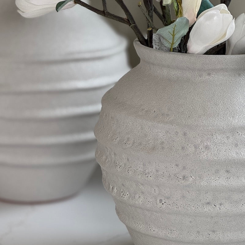 Glazed Terracotta Vase Stripes - Image 3