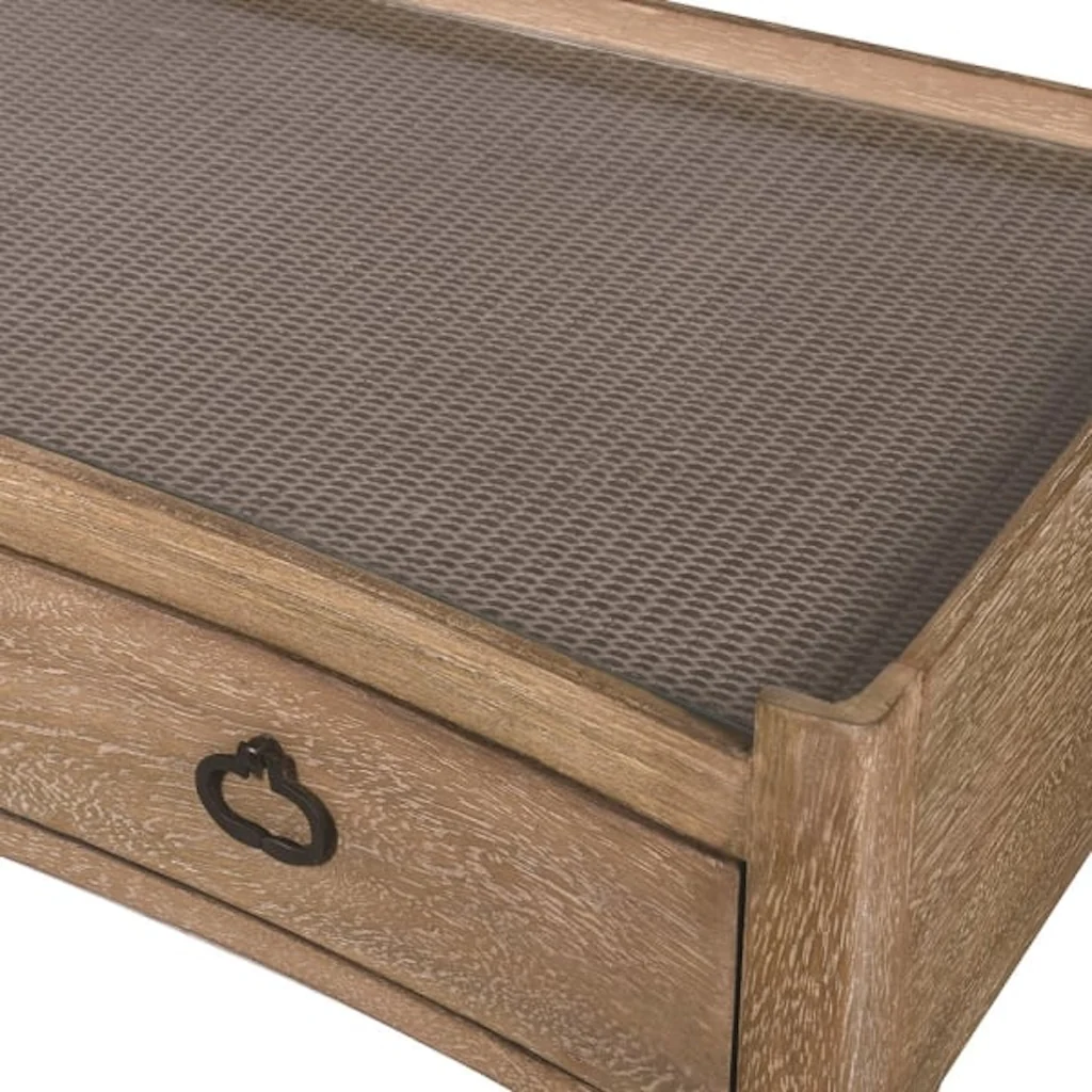 Gracie Single Drawer Dressing Table with Glass Top - Image 2