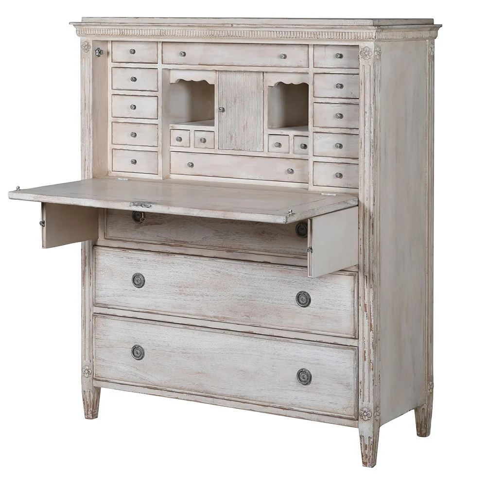 Gustavus 3 Drawer Chest with Hidden Secretaire Desk - Image 3