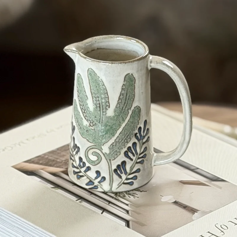 Handcrafted Botanical Stoneware Mug & Jug - Image 4