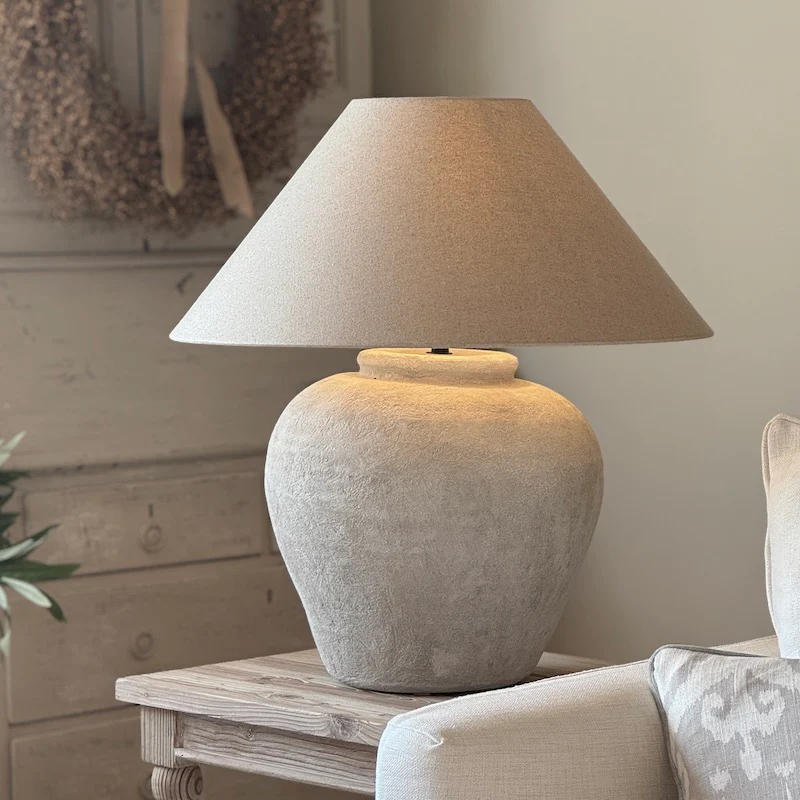 Handmade Ecru Jug Lamp Stow - Image 2