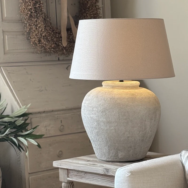 Handmade Ecru Jug Lamp Stow - Image 3