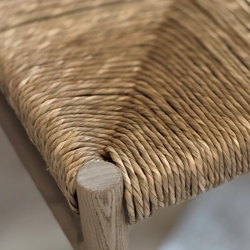 Handwoven Rush Seat Dining Chair - Image 3