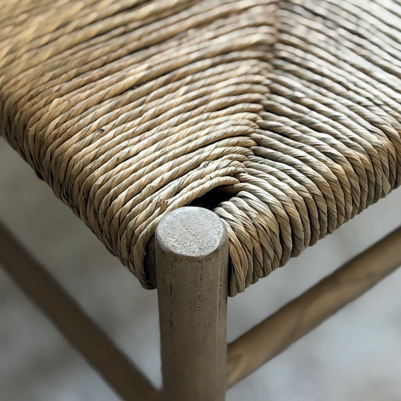 Handwoven Rush Seat Dining Chair - Image 6