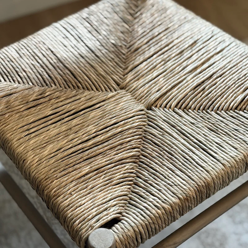 Handwoven Rush Seat Dining Chair - Image 7