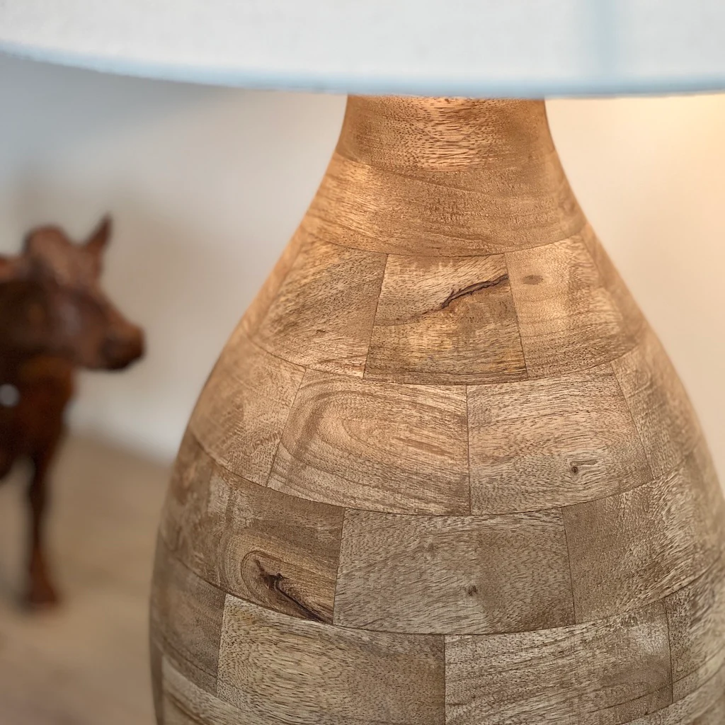 Holey Wooden Table Lamp - Image 3