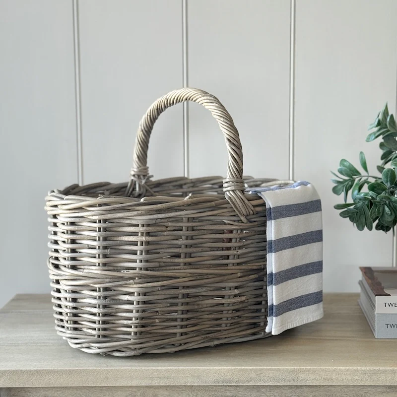 Hoop Handle Straight Sided Oval Basket - Image 5