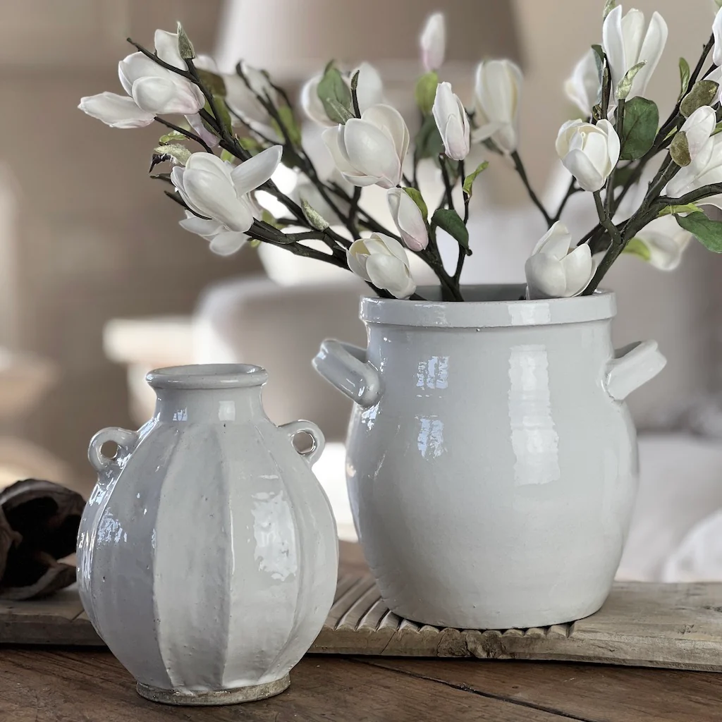 Hunny Pot Ribbed Vase Bone White - Image 2