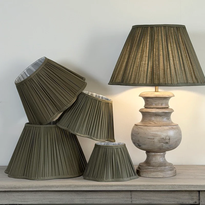 Imala Heritage Olive Scalloped Shades - 5 Sizes