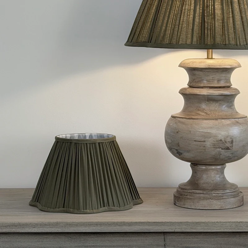 Imala Heritage Olive Scalloped Shades - 5 Sizes - Image 5