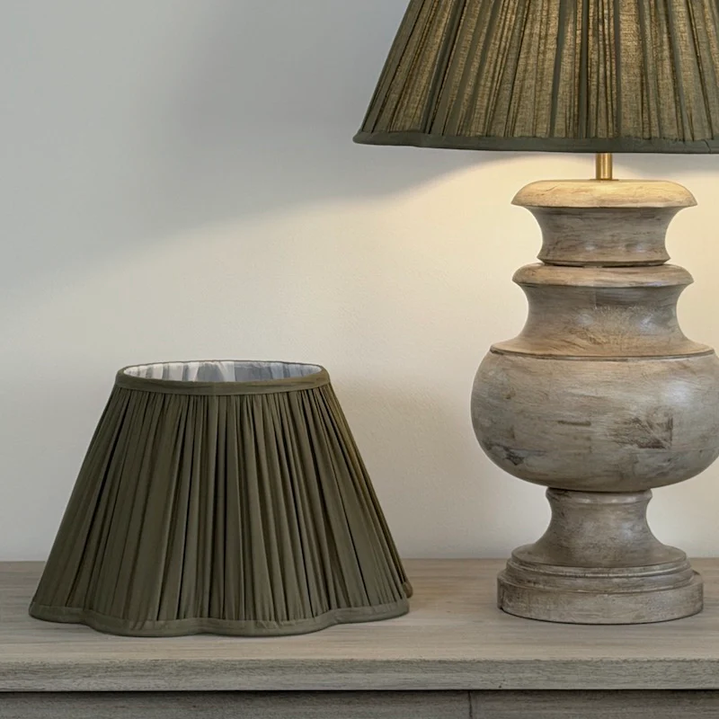 Imala Heritage Olive Scalloped Shades - 5 Sizes - Image 6