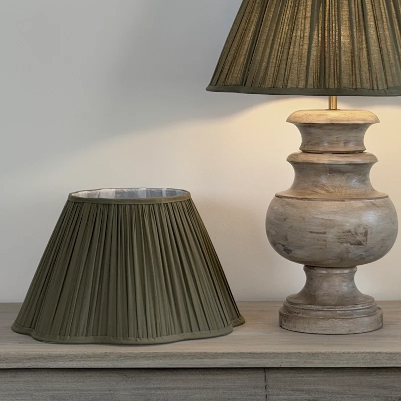 Imala Heritage Olive Scalloped Shades - 5 Sizes - Image 7