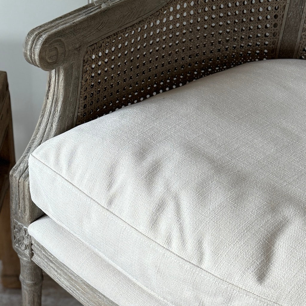 Iris Rattan Tub Chair Ivory Cushion - Image 5