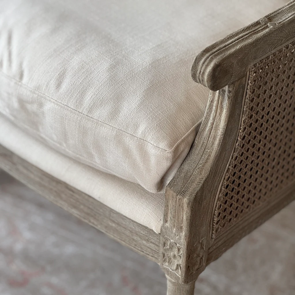 Iris Rattan Tub Chair Ivory Cushion - Image 6