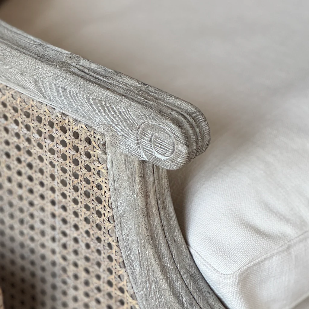 Iris Rattan Tub Chair Ivory Cushion - Image 7