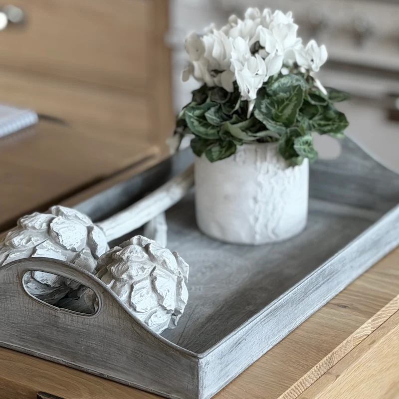 Kew Gardens Zinc Serving Tray — Aged Grey Finish - Image 4