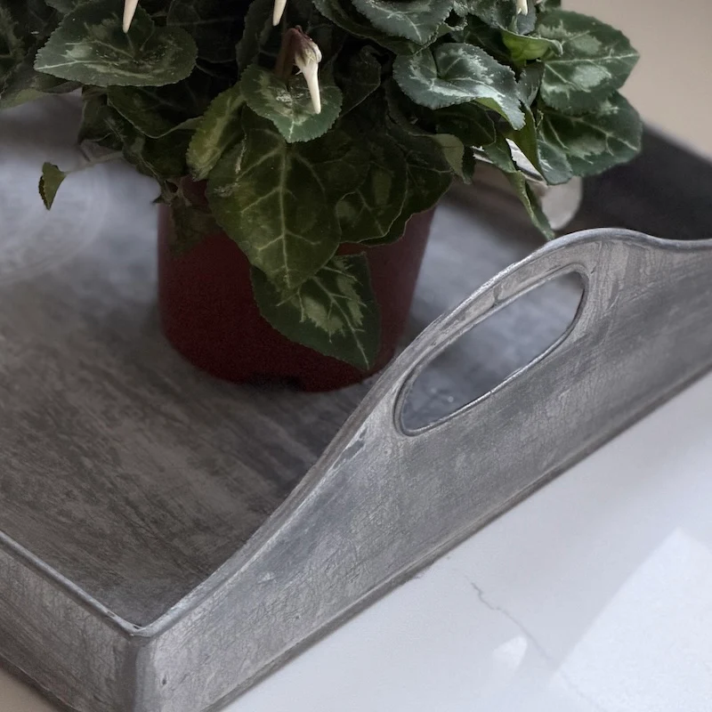 Kew Gardens Zinc Serving Tray — Aged Grey Finish - Image 5