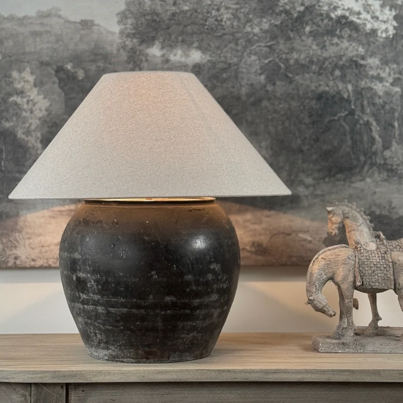 Large Clay Pot Jar Lamp (IS022/1)