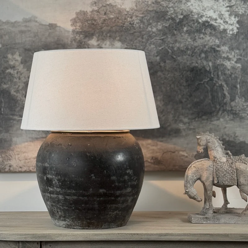 Large Clay Pot Jar Lamp (IS022/1) - Image 3