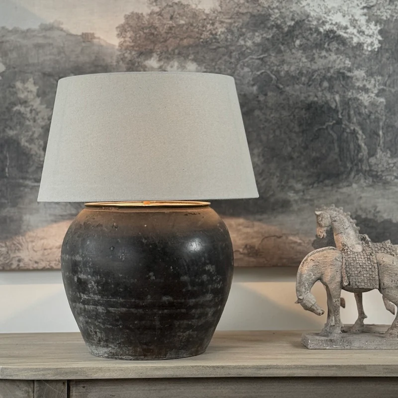 Large Clay Pot Jar Lamp (IS022/1) - Image 4