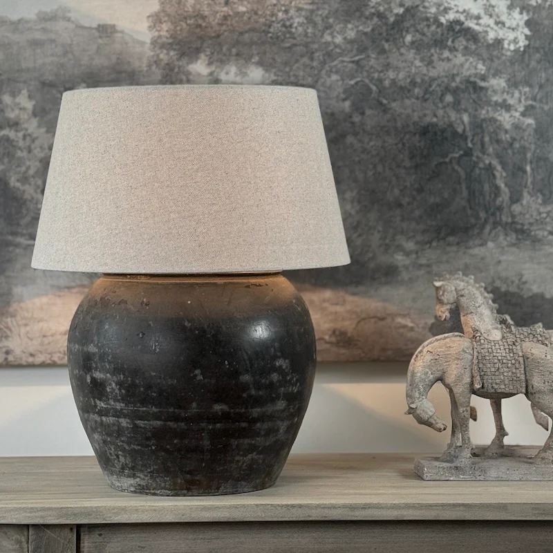 Large Clay Pot Jar Lamp (IS022/1) - Image 5