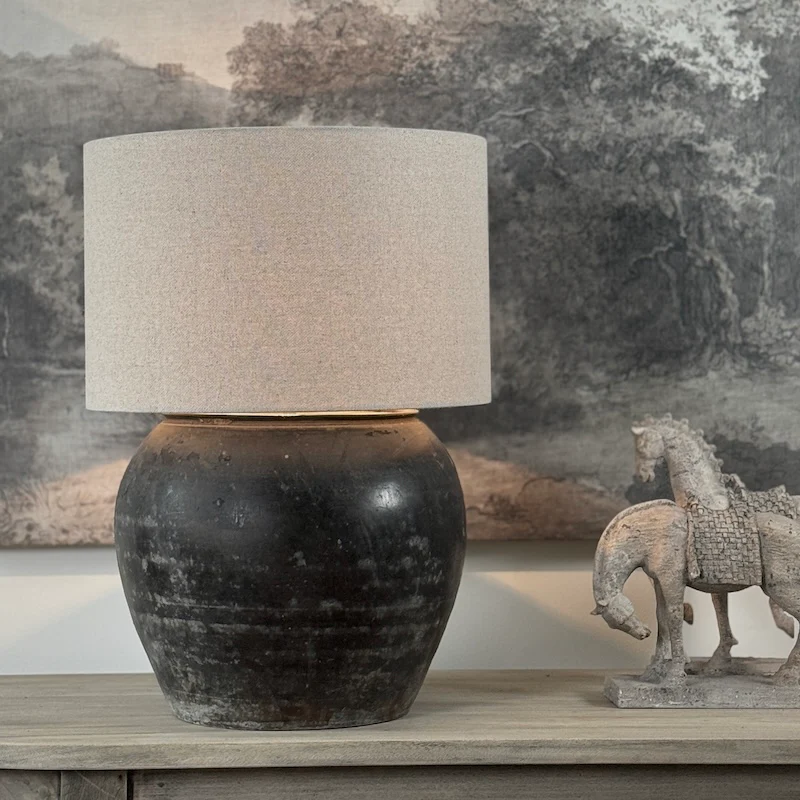 Large Clay Pot Jar Lamp (IS022/1) - Image 6