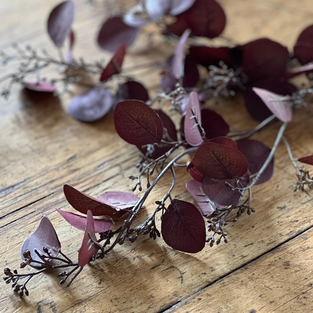 Large Deep Aubergine Eucalyptus Seeds Spray - Image 3