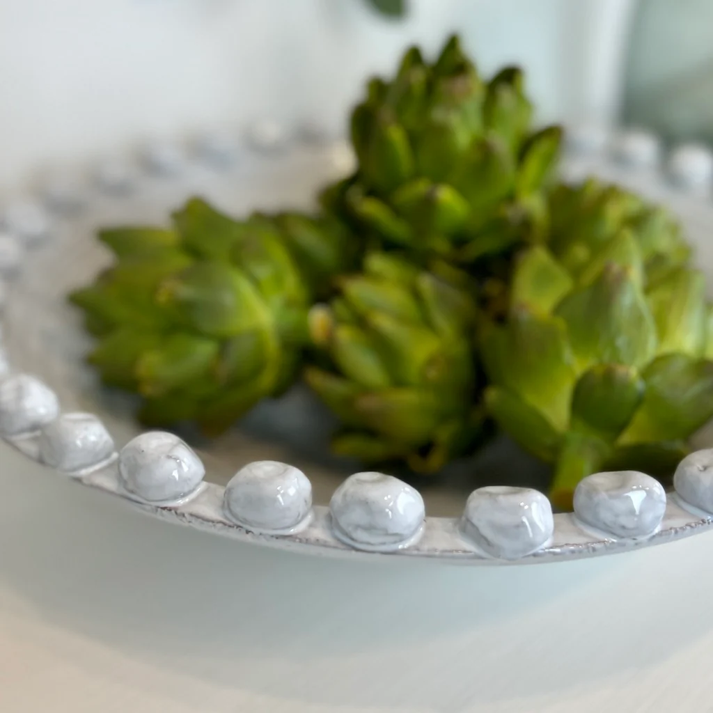 Large Glazed Bobble Shallow Bowl - Image 3