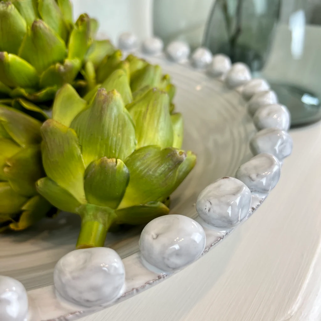 Large Glazed Bobble Shallow Bowl - Image 4