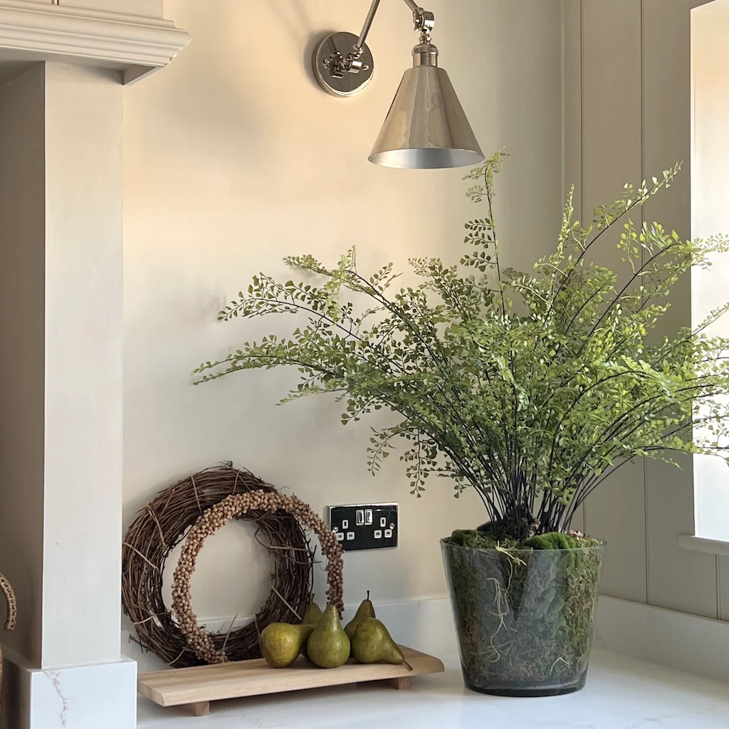 Large Maiden Hair Fern Glass Pot - Image 4