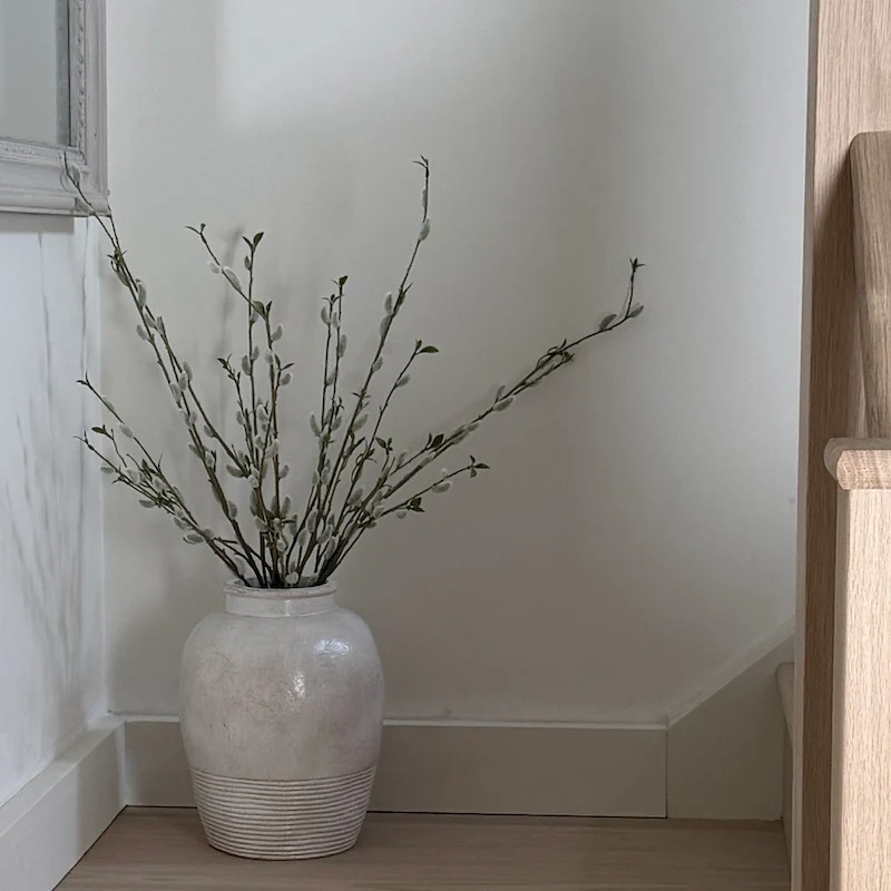 Large Textured Ceramic Vase – Rustic Stone Effect Decorative Urn - Image 5