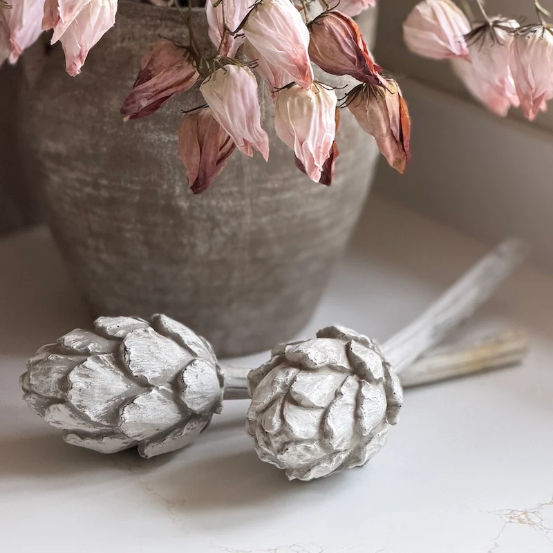 Light Greywash Artichoke Picks Set of 2 - Image 4