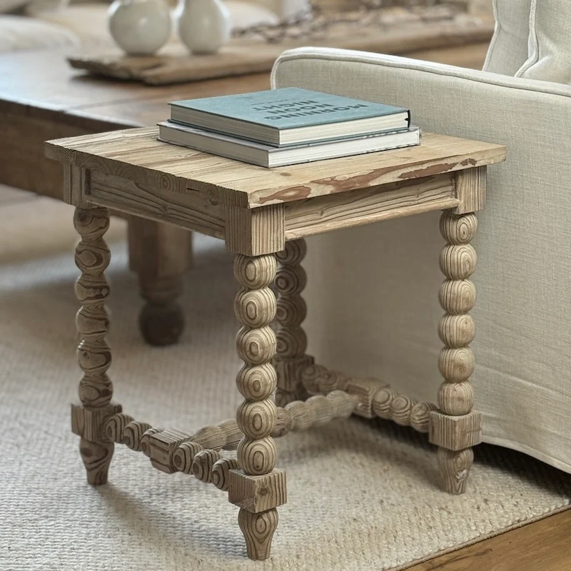 Light Wash Bobble Side Table - Image 3