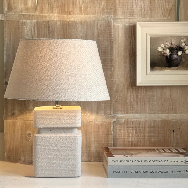 Limestone Square Lamp Base Large