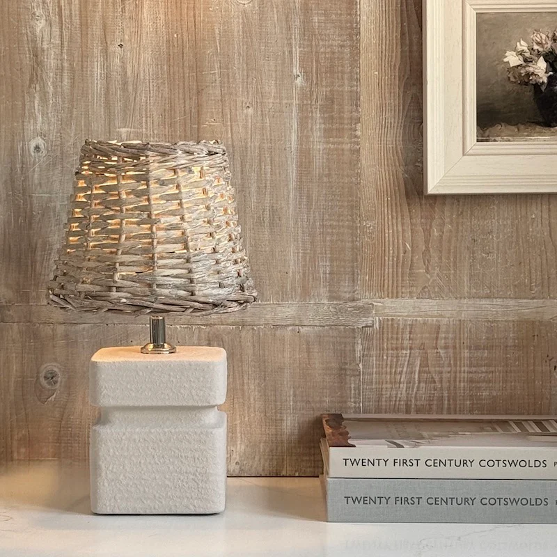 Limestone Square Lamp Base Small