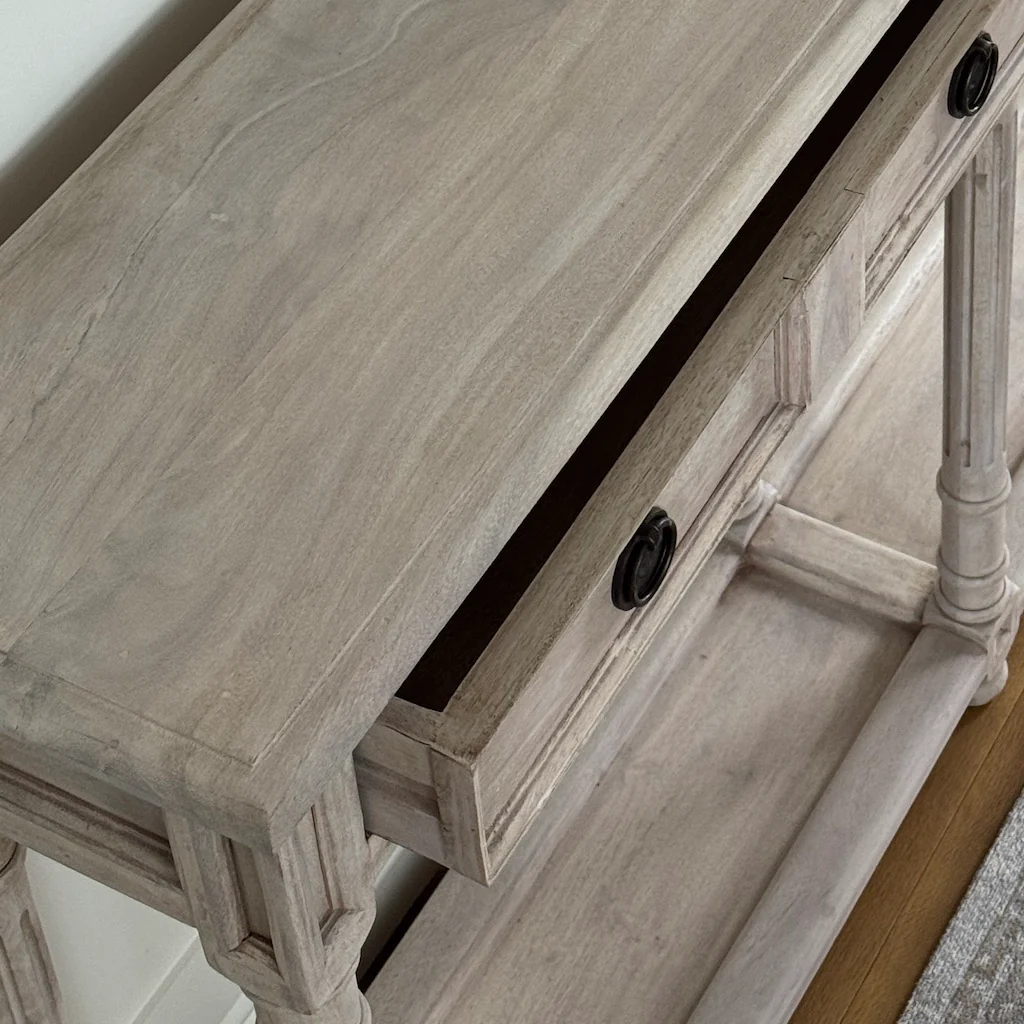 Majestic 2 Drawer Wooden Console Table - Image 4