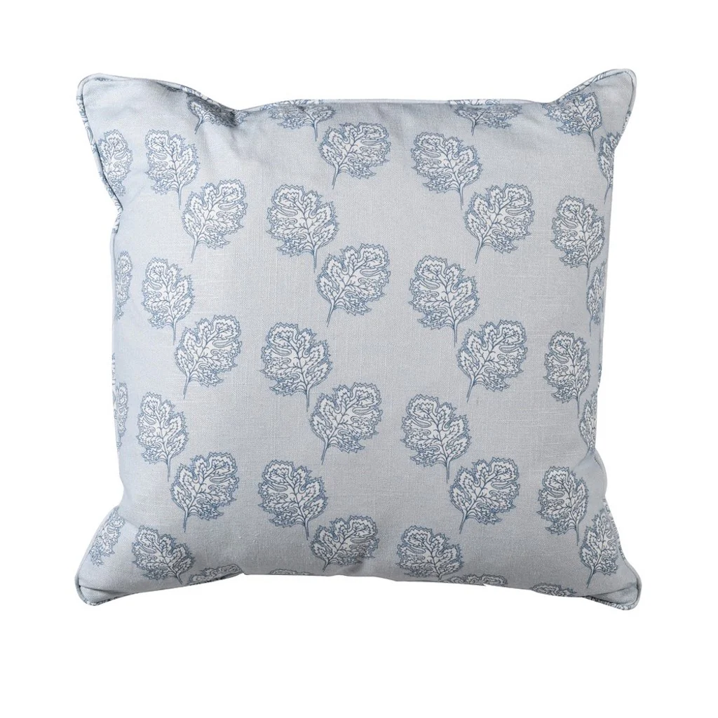 Mandore Leaf Blue Print Cushion Cover - Image 3