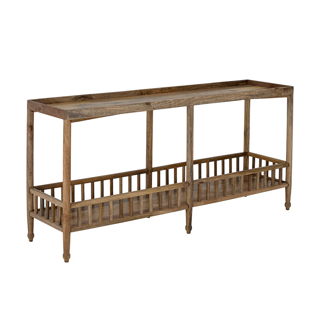 Mango Wood Gallery Console Table - Image 7