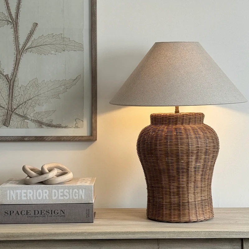 Marlow Natural Matte Rattan Table Lamp