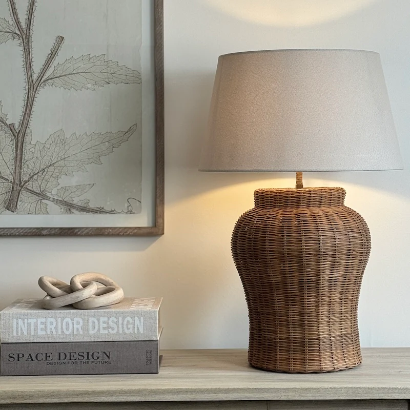 Marlow Natural Matte Rattan Table Lamp - Image 3