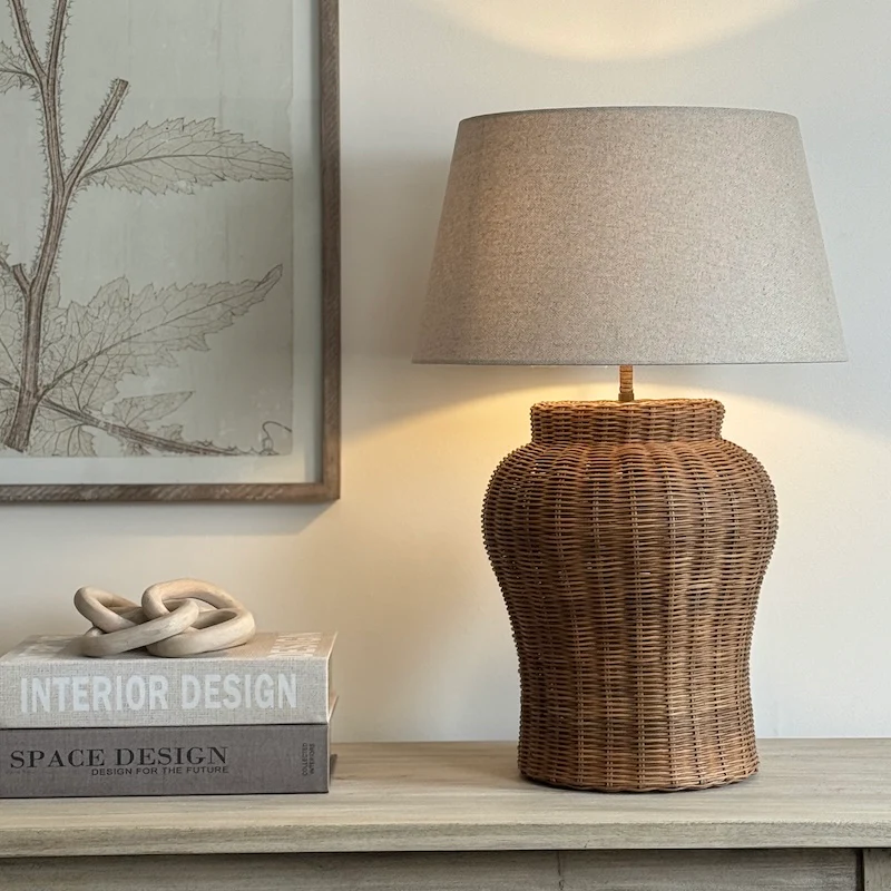 Marlow Natural Matte Rattan Table Lamp - Image 5