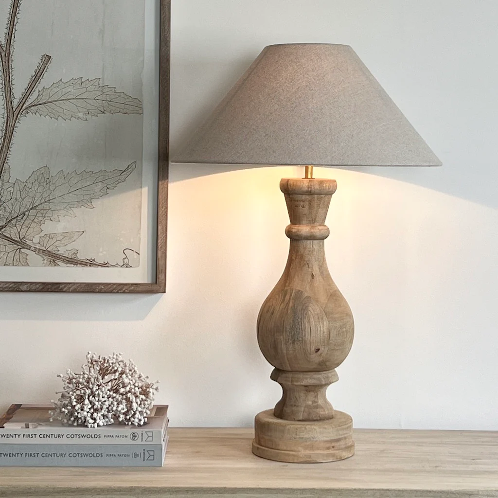 Marmott Wooden Balustrade Table Lamp