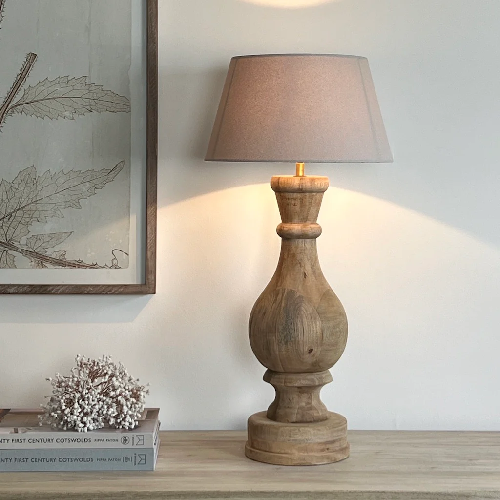 Marmott Wooden Balustrade Table Lamp - Image 3