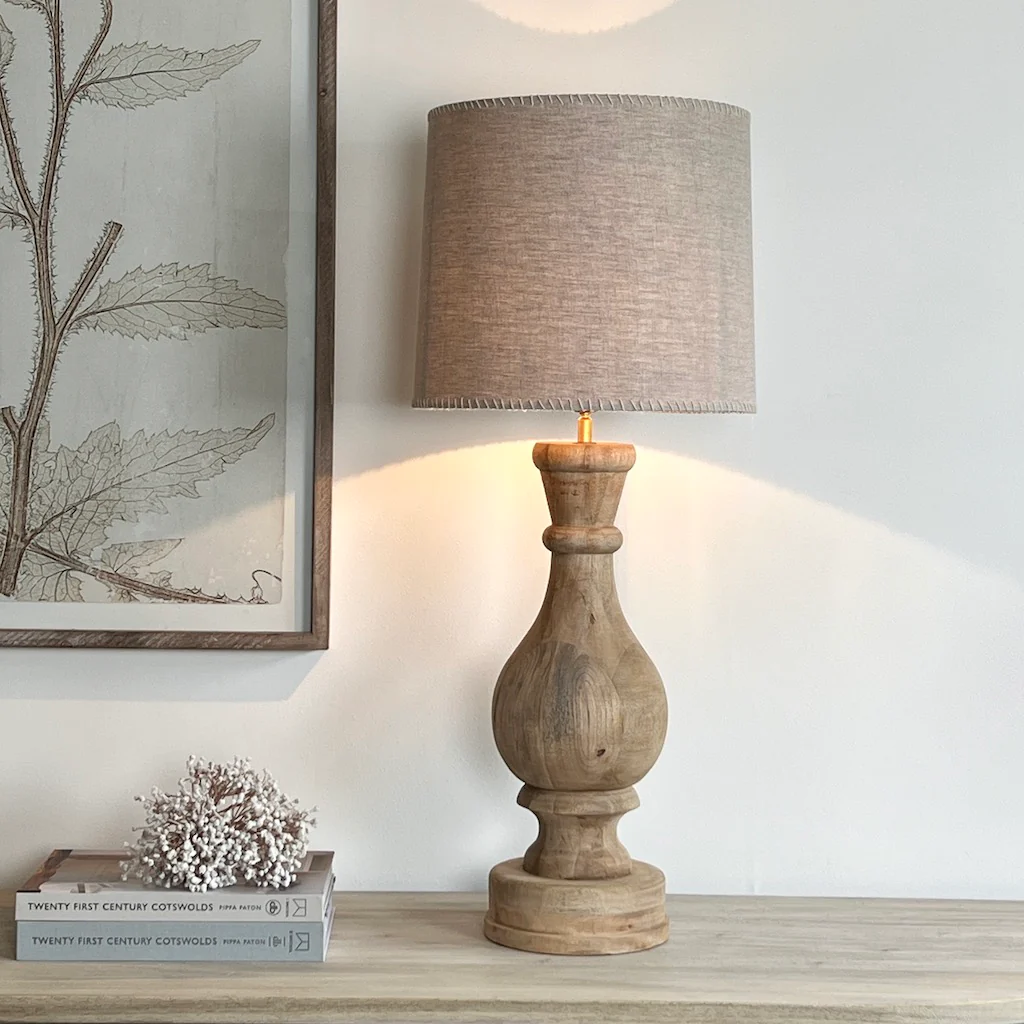 Marmott Wooden Balustrade Table Lamp - Image 4